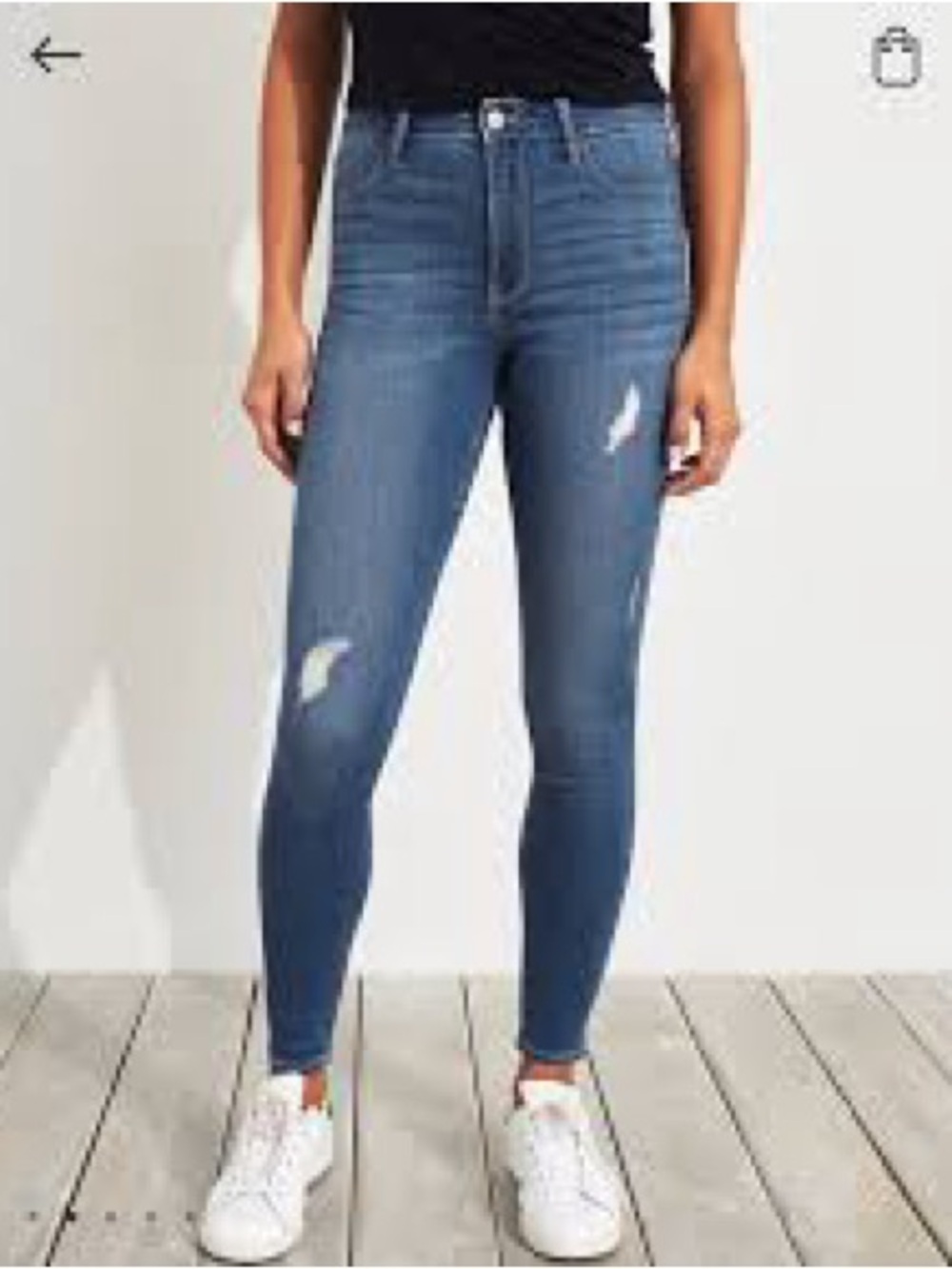 Hollister High-Rise Distressed Stretch Jean Leggings